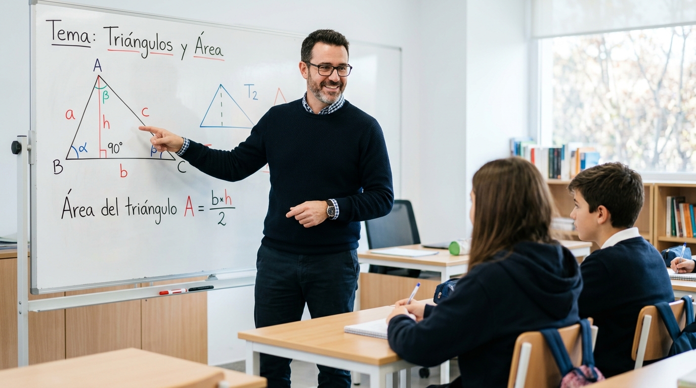 Profesor enseñando matemáticas
